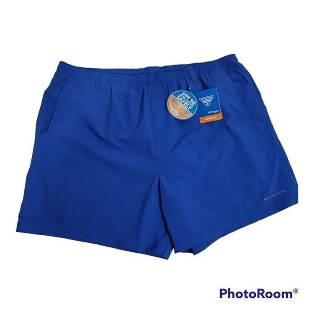 Columbia PFG Swim Trunks Mens XXL 2XL Omni-Shade Fishing Shorts Blue UPF‎ 50 NEW